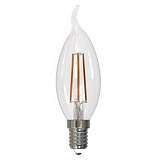 Лампа светодиодная филаментная диммируемая (UL-00005189) Uniel E14 9W 3000K прозрачная LED-CW35-9W/3000K/E14/CL/DIM GLA01TR