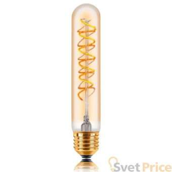 Лампа светодиодная филаментная диммируемая E27 5W 2200K золотая 057-394