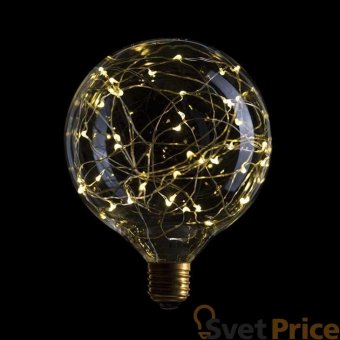 Лампа светодиодная филаментная E27 1,5W 2600K прозрачная 057-042