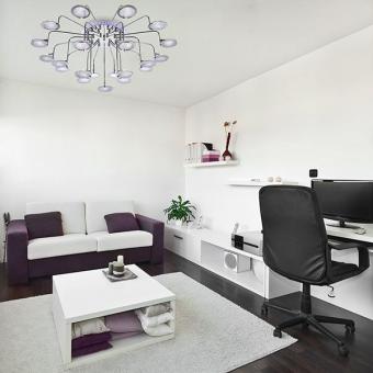 Потолочная люстра с пультом ДУ Eurosvet Spider 80109/21 хром/синий+фиолетовый