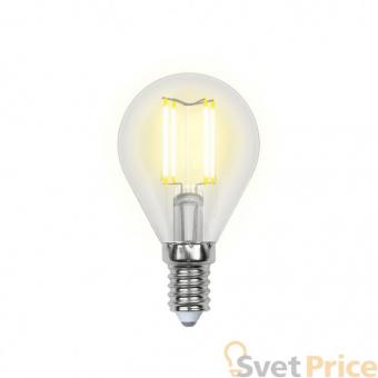Лампа светодиодная (UL-00000197) E14 6W 3000K шар прозрачный LED-G45-6W/WW/E14/CL