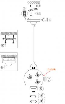Подвесной светильник Odeon Light Meleta 2765/1A