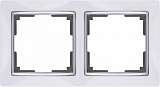 Рамка Snabb на 2 поста белая WL03-Frame-02-white 4690389046117
