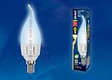 Лампа светодиодная (UL-00000769) E14 7W 4500K свеча на ветру матовая LED-CW37-7W/NW/E14/FR PLP01WH