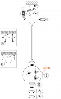 Подвесной светильник Odeon Light Meleta 2764/1A