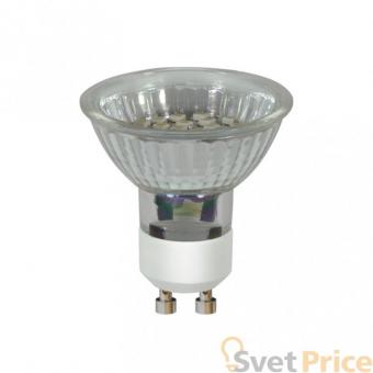 Лампа светодиодная (05869) GU10 2.4W 3000K полусфера прозрачная JCDR LED-JCDR-SMD-2,4W/WW/GU10