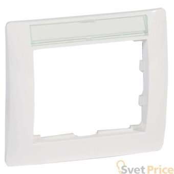 Рамка 1-постовая Legrand Galea Life с этикеткой белая 771013