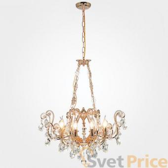 Подвесная люстра Eurosvet Севилья 10060/8 золото/прозрачный хрусталь Strotskis