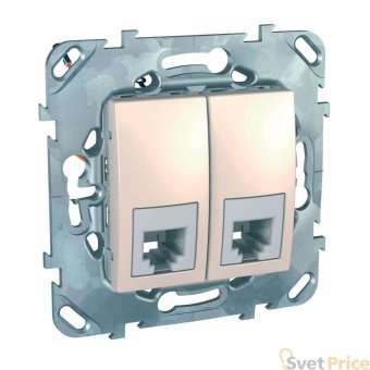 Розетка телефонная 2xRJ11 Schneider Electric Unica MGU5.9090.25ZD