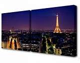 Модульная картина Ночной Париж Toplight 50x100см TL-D4004