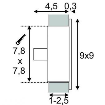 Встраиваемый светильник SLV Flat Frame Basic 112732