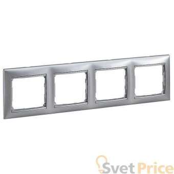Рамка 4-постовая Legrand Valena алюминий 770154