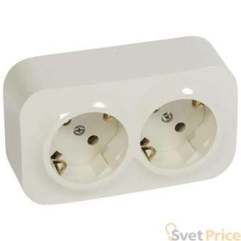 Розетка 2х2К+З Legrand Quteo 16A 250V с/з слоновая кость 782243