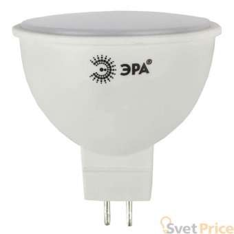 Лампа светодиодная ЭРА GU5.3 4W 2700K матовая LED MR16-4W-827-GU5.3