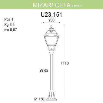 Уличный светильник Fumagalli Mizar.R/Cefa U23.151.000.BYF1R