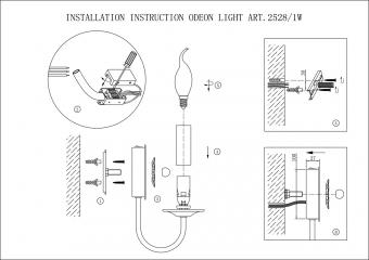 Бра Odeon Light Dario 2528/1W