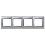 Рамка 4-постовая Legrand Valena алюминий модерн 770344