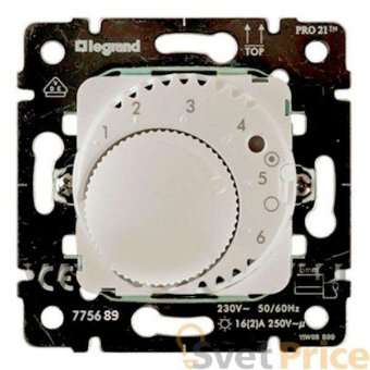 Термостат Legrand Galea Life теплых полов с НО контактом перламутр 775691