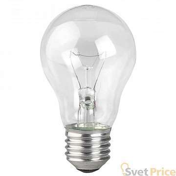 Лампа накаливания ЭРА E27 95W 2700K прозрачная A50 95-230-Е27-CL