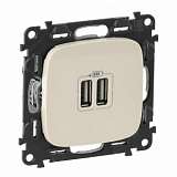 Розетка USB двойная Legrand Valena Allure 240V/5V 1500mA слоновая кость 754996