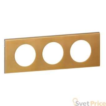 Рамка 3-постовая Legrand Celiane золото 069133