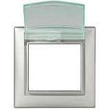 Рамка 1-постовая Legrand Valena с крышкой алюминий 770150