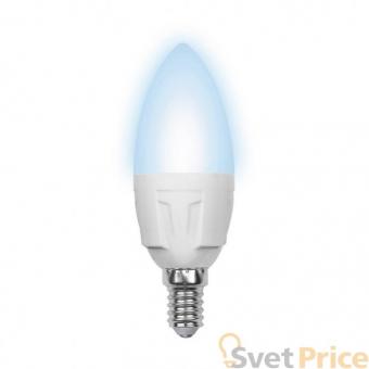 Лампа светодиодная (10213) E14 6W 4500K свеча матовая LED-C37-6W/NW/E14/FR/O