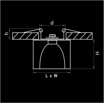 Встраиваемый светильник Lightstar Meta 004140