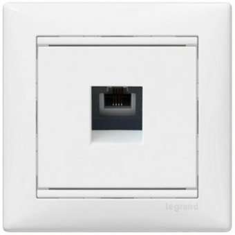 Розетка телефонная RJ11 Legrand Valena белая 774438