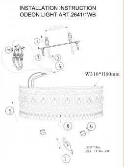 Настенный светильник Odeon Light Salona 2641/1WB