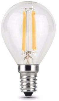 Лампа светодиодная филаментная E14 7W 2700К шар прозрачный 105801107