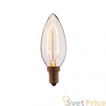 Лампа накаливания E14 40W свеча прозрачная 3540-G