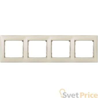 Рамка 4-постовая Legrand Valena жемчужная 770474