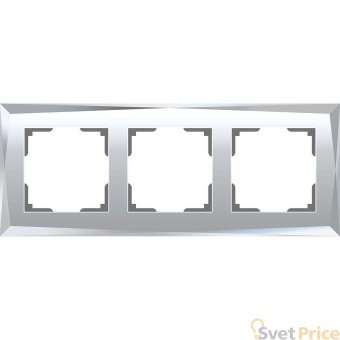 Рамка Diamant на 3 поста зеркальный WL08-Frame-03 4690389143830