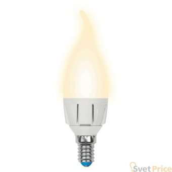 Лампа светодиодная диммируемая (UL-00004299) Uniel E14 7W 3000K матовая LED-CW37 7W/3000K/E14/FR/DIM PLP01WH