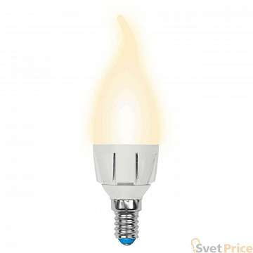 Лампа светодиодная диммируемая (UL-00004299) Uniel E14 7W 3000K матовая LED-CW37 7W/3000K/E14/FR/DIM PLP01WH