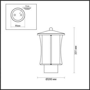Уличный светильник Odeon Light Galen 4173/1B