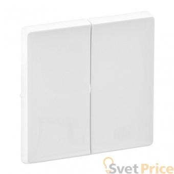Лицевая панель Legrand Valena Life выключателя двухклавишного белая 755020