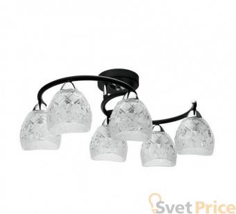 Потолочная люстра IDLamp Rosalba 381/6PF-Blackchrome