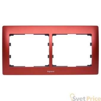 Рамка 2-постовая Legrand Galea Life волшебный красный 771902