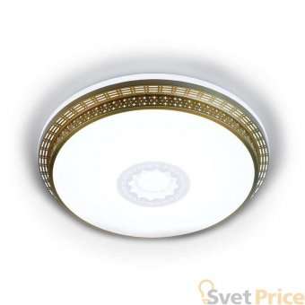 Потолочный светодиодный светильник Ambrella light Orbital F130 WH GD 72W D500