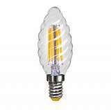 Лампа светодиодная филаментная Voltega E14 4W 4000К свеча витая прозрачная VG10-CС1E14cold4W-F 7003