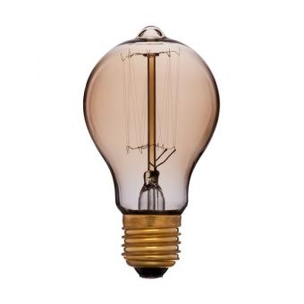 Лампа накаливания E27 40W груша золотая 051-873