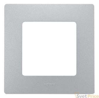 Рамка 1-постовая Legrand Etika алюминий 672551