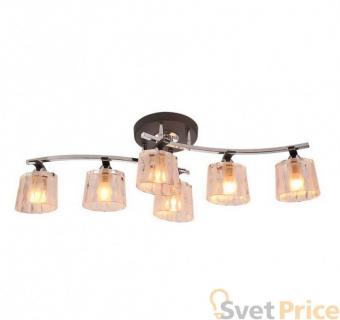 Потолочная люстра IDLamp Enrica 214/6PF-Blackchrome