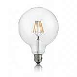 Лампа светодиодная филаментная Ideal Lux E27 8W 3000К шар прозрачная