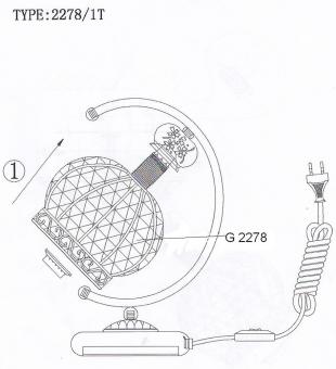 Настольная лампа Odeon Light Asula 2278/1T