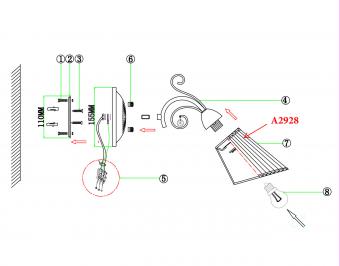 Бра Odeon Light Fornelo 2928/1W