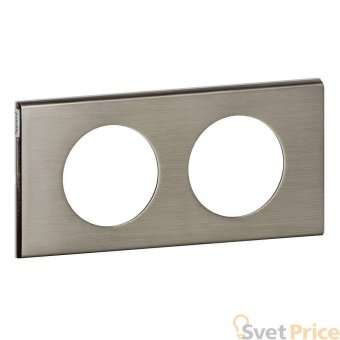 Рамка 2-постовая Legrand Celiane фактурная сталь 069102
