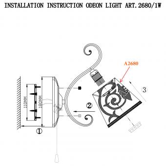 Бра Odeon Light Urika 2680/1W